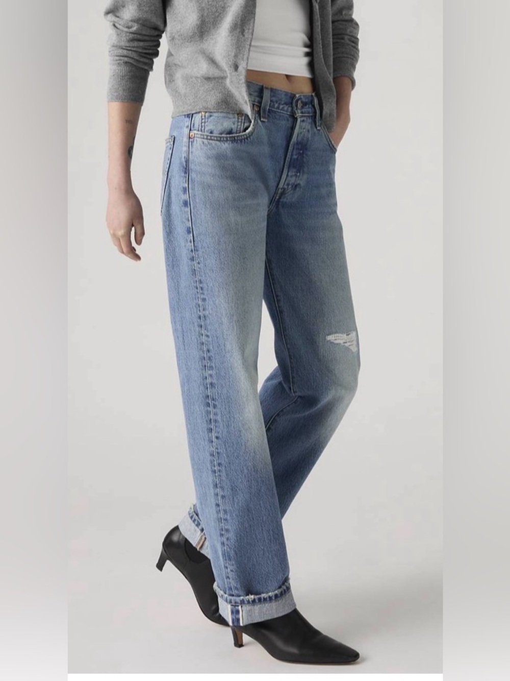 Levi's 501 90’s Selvedge Straight Jeans in “fresh plan” 26x32